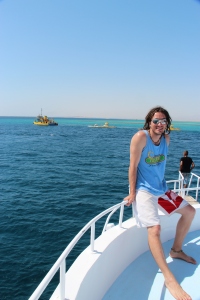 Enjoying my time on our private yacht in the Red Sea